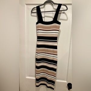NWT Bardot Multi Stripe Dress In Navy/Pebble